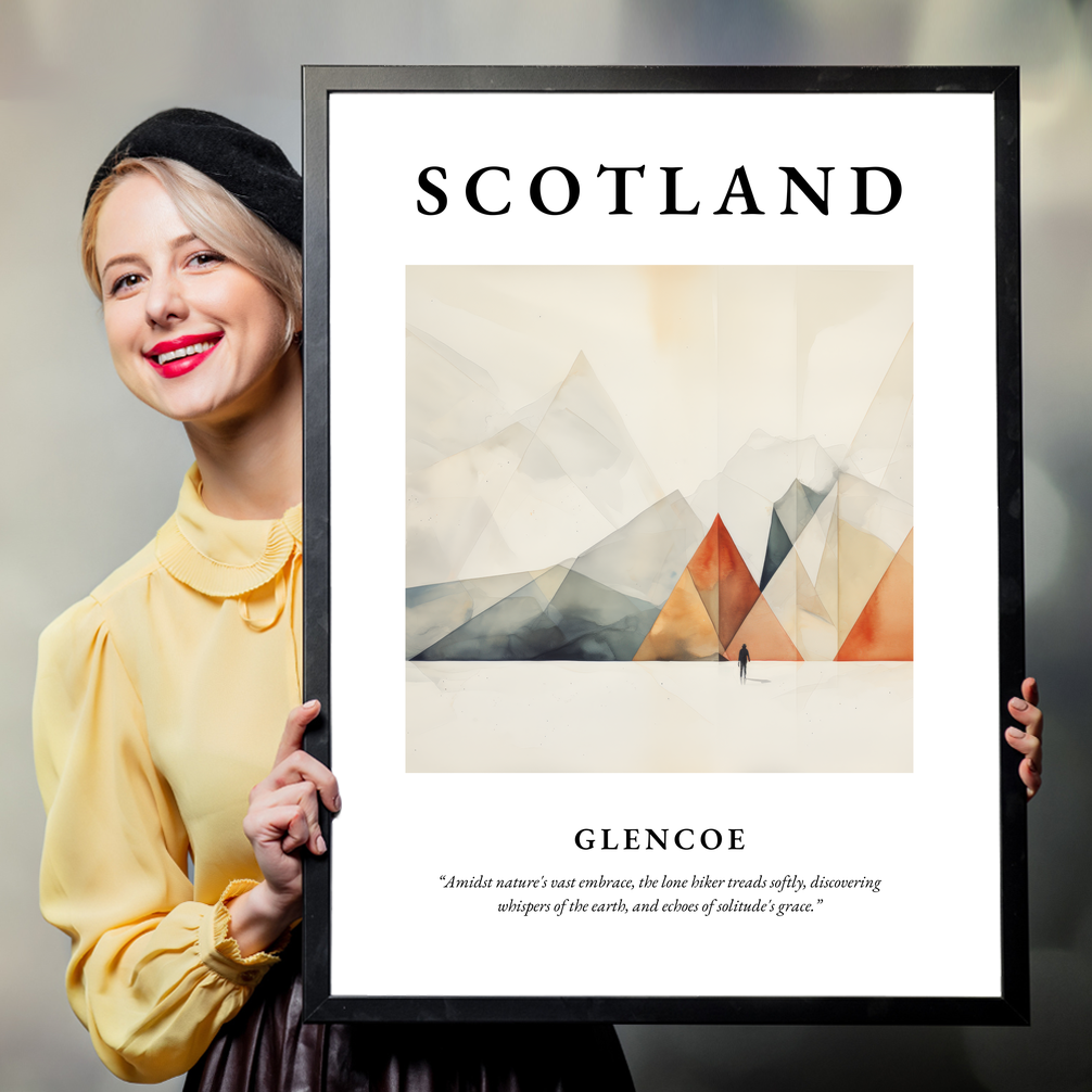 Person holding a poster of Glencoe