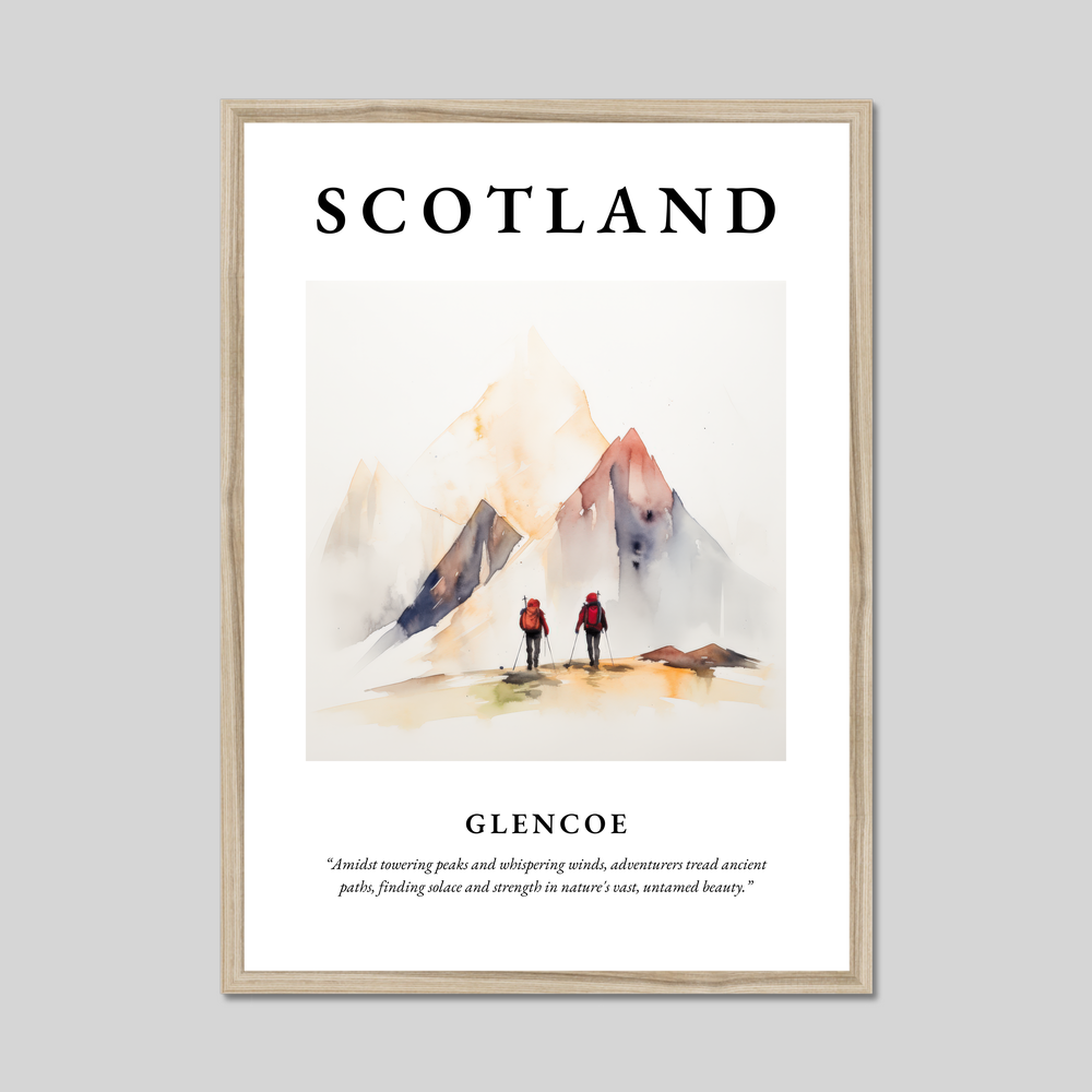 Poster in a natural frame with the word Scotland