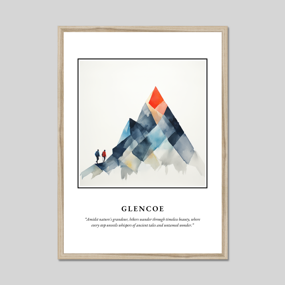 Poster in a natural frame