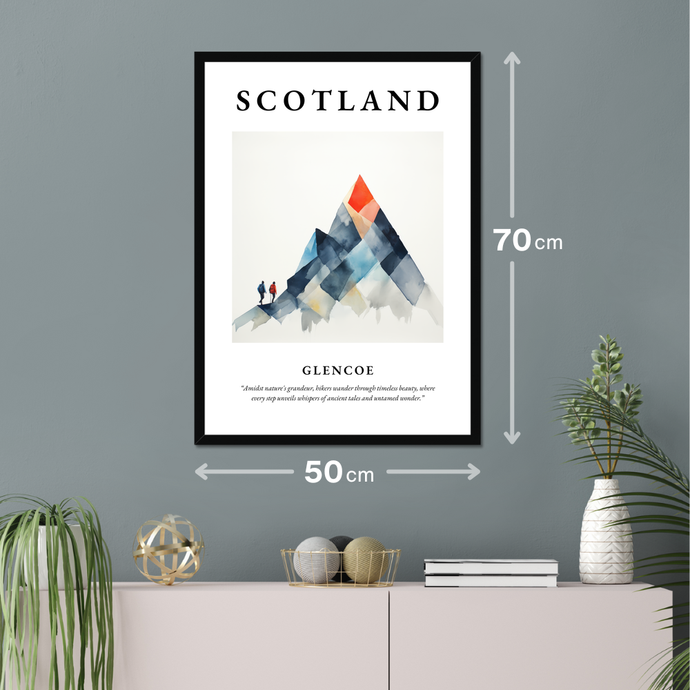 Poster of Glencoe hanging on a wall
