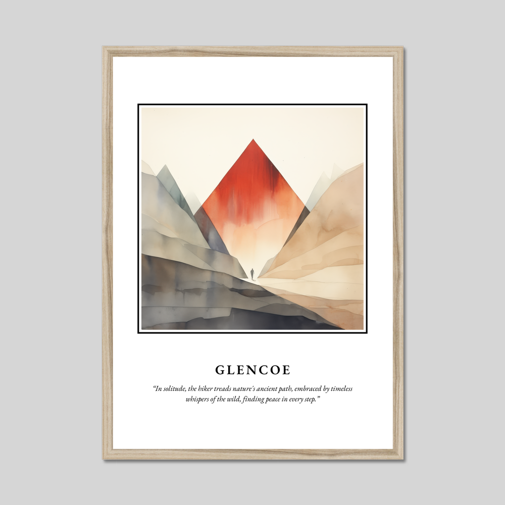 Poster in a natural frame