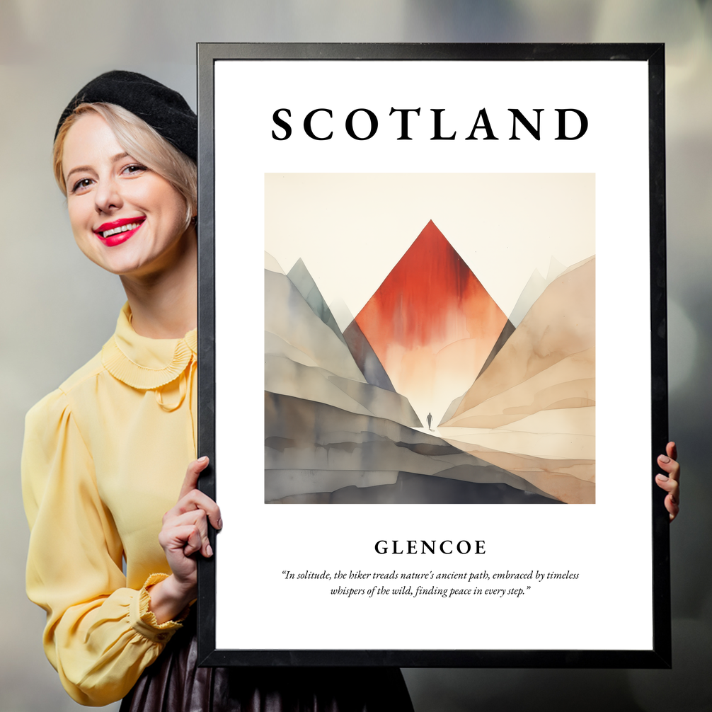 Person holding a poster of Glencoe