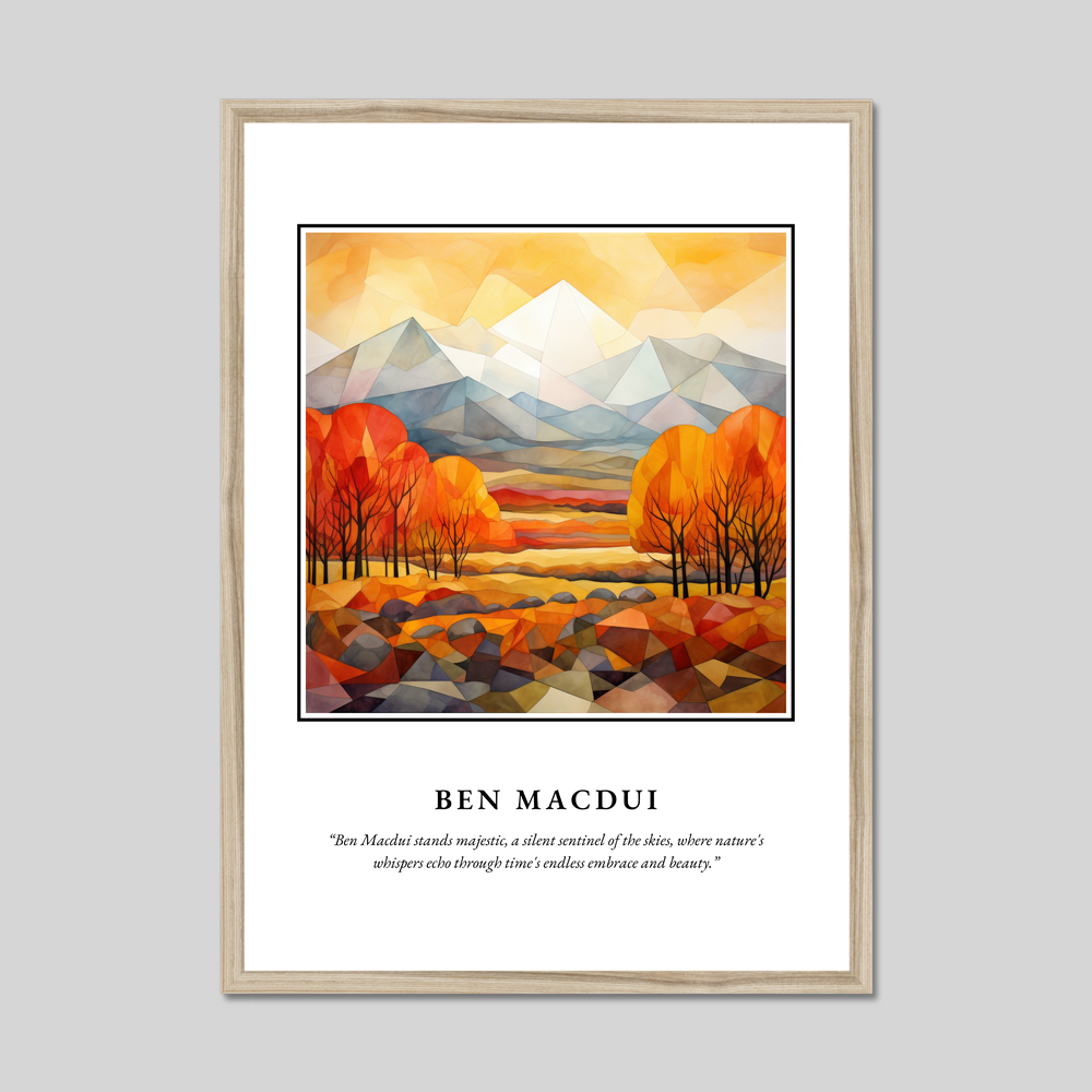 Poster in a natural frame