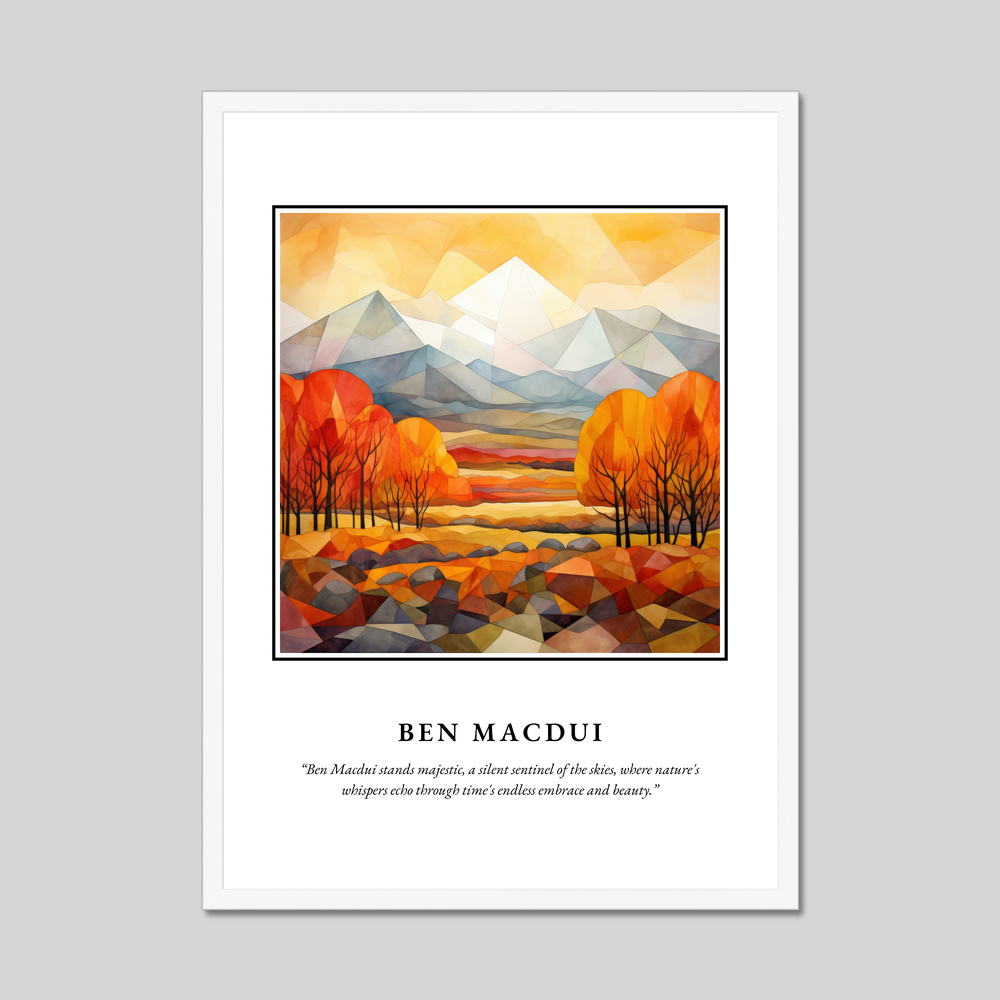 Poster in a white frame