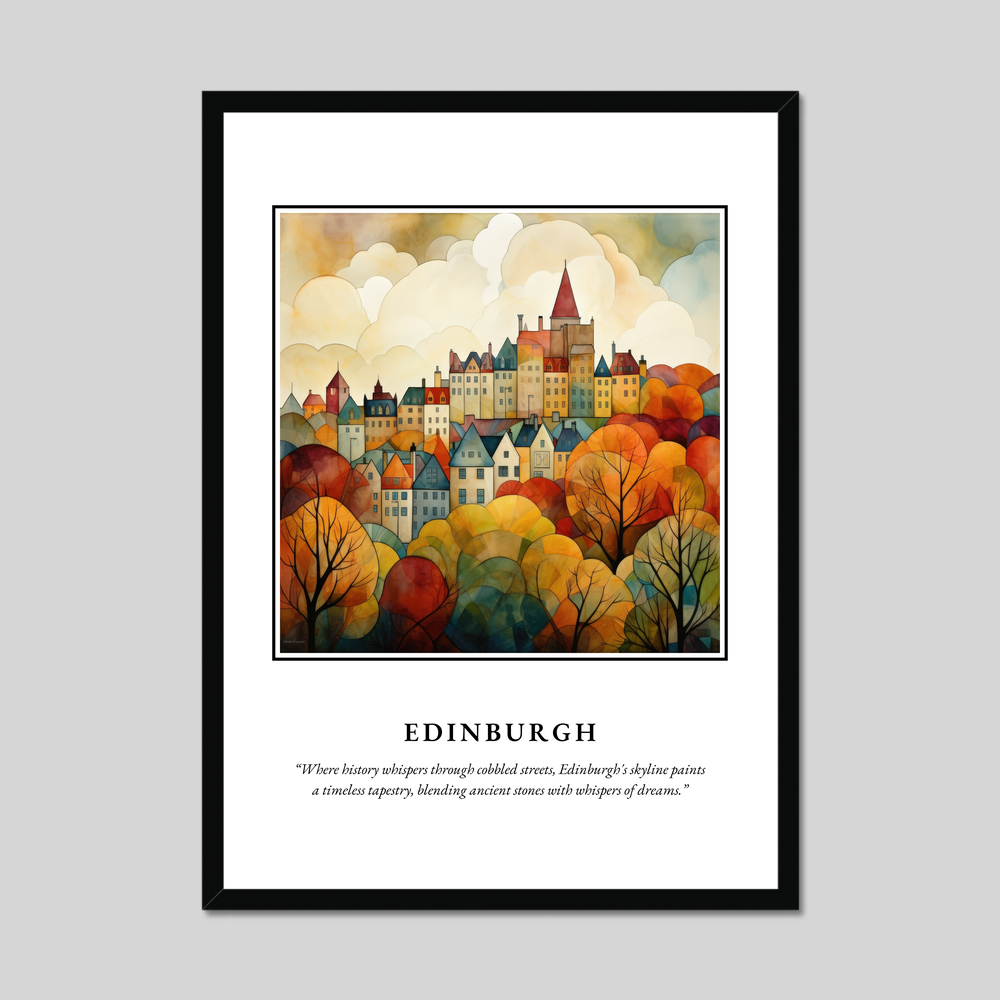 Poster in a black frame