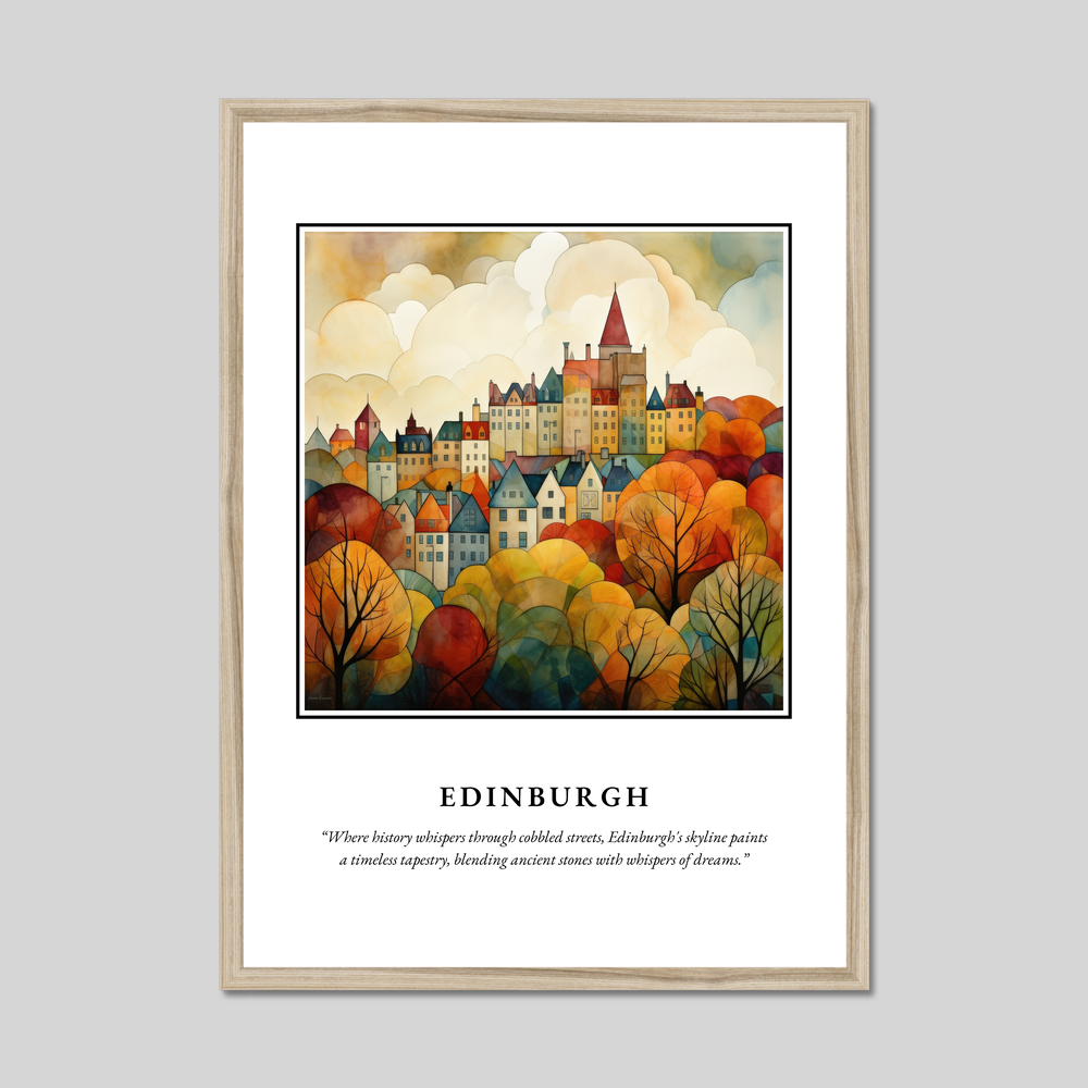 Poster in a natural frame