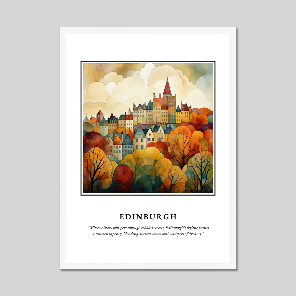 Poster in a white frame