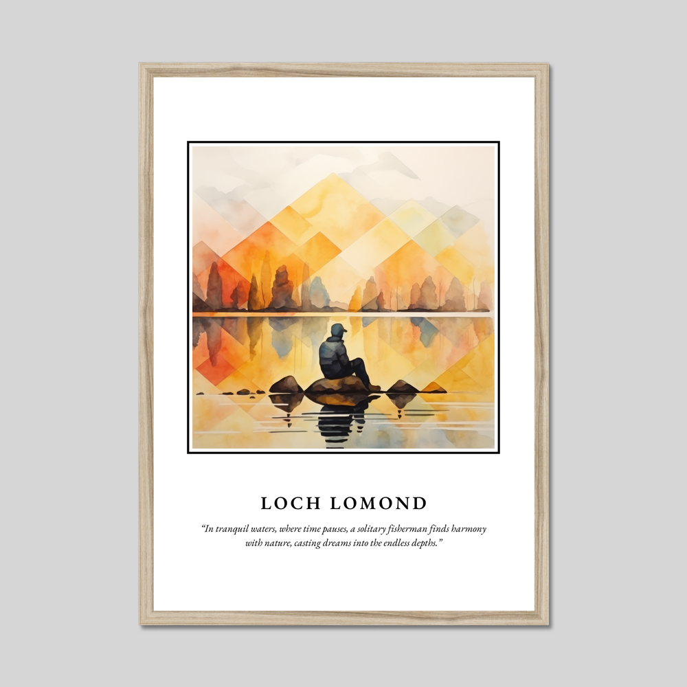 Poster in a natural frame