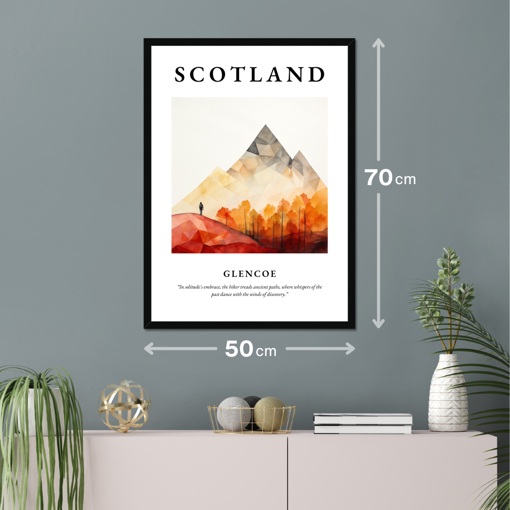 Poster of Glencoe hanging on a wall