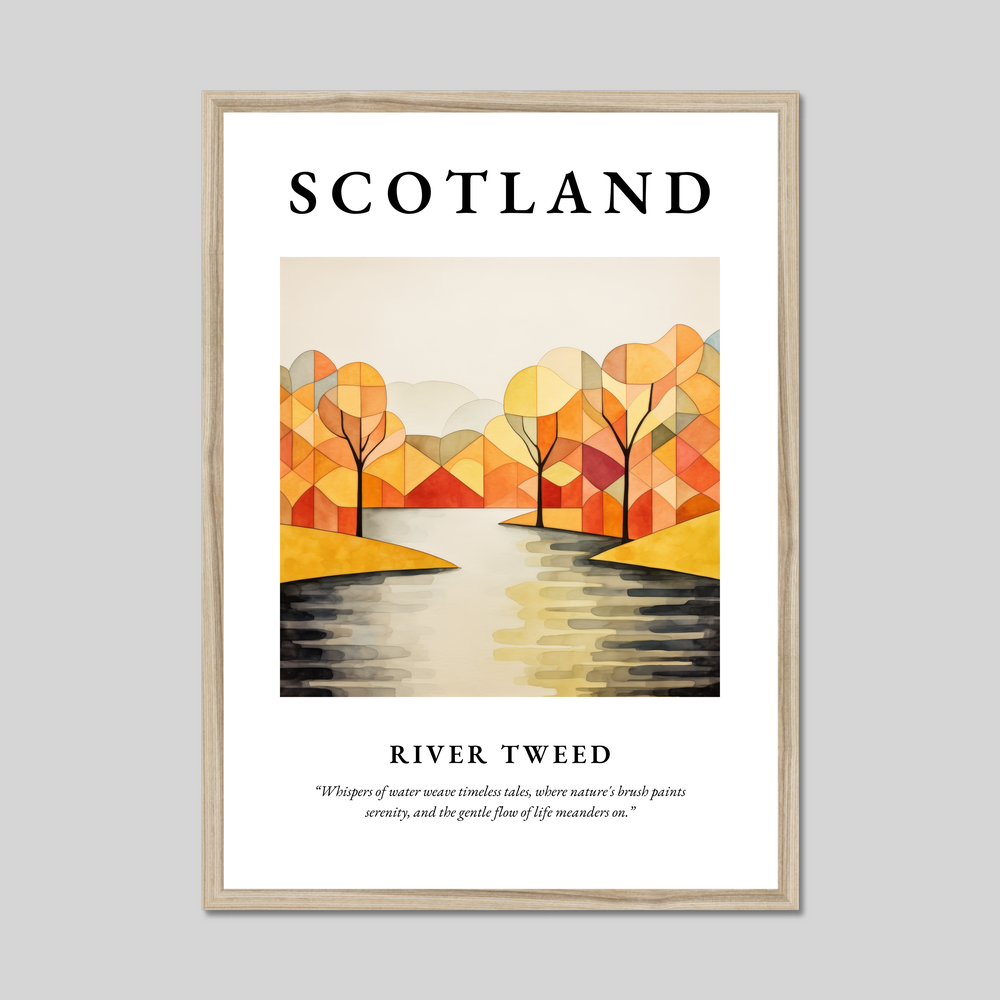 Poster in a natural frame with the word Scotland