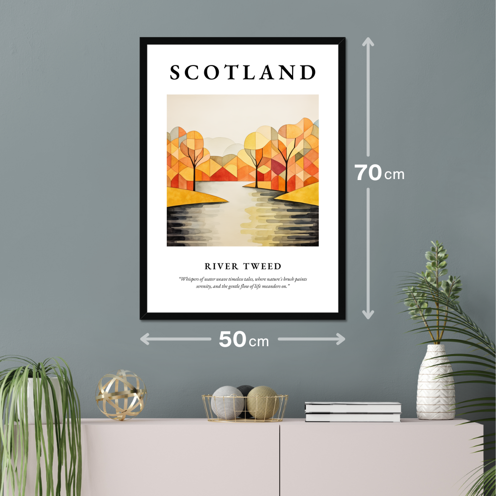 Poster of River Tweed hanging on a wall