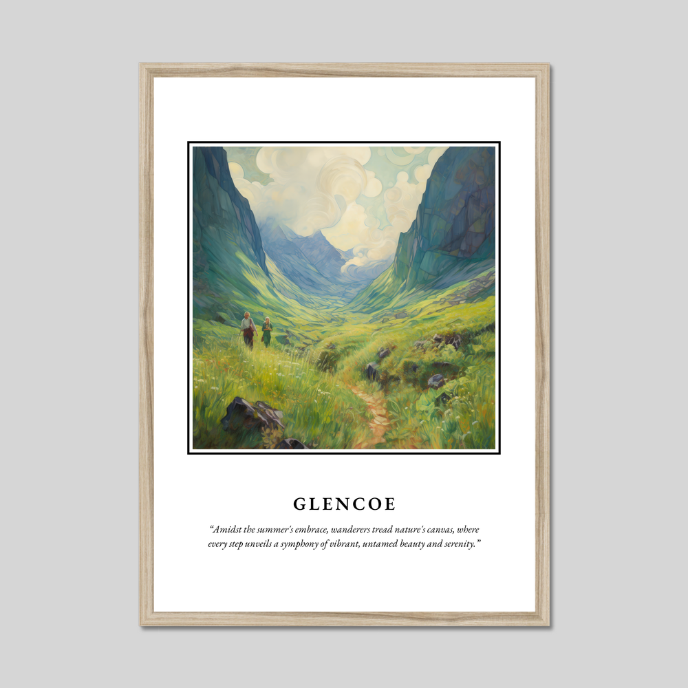 Poster in a natural frame