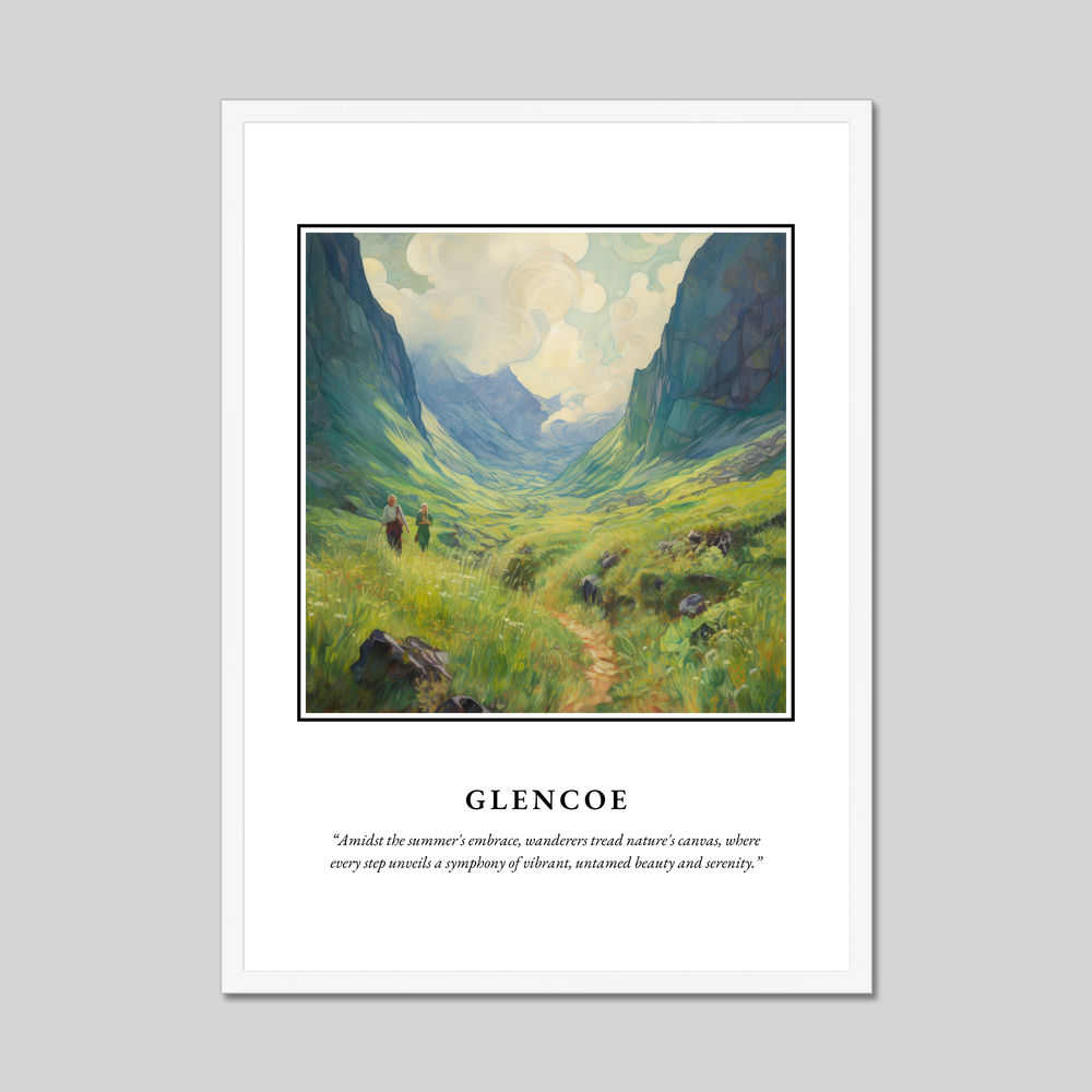 Poster in a white frame