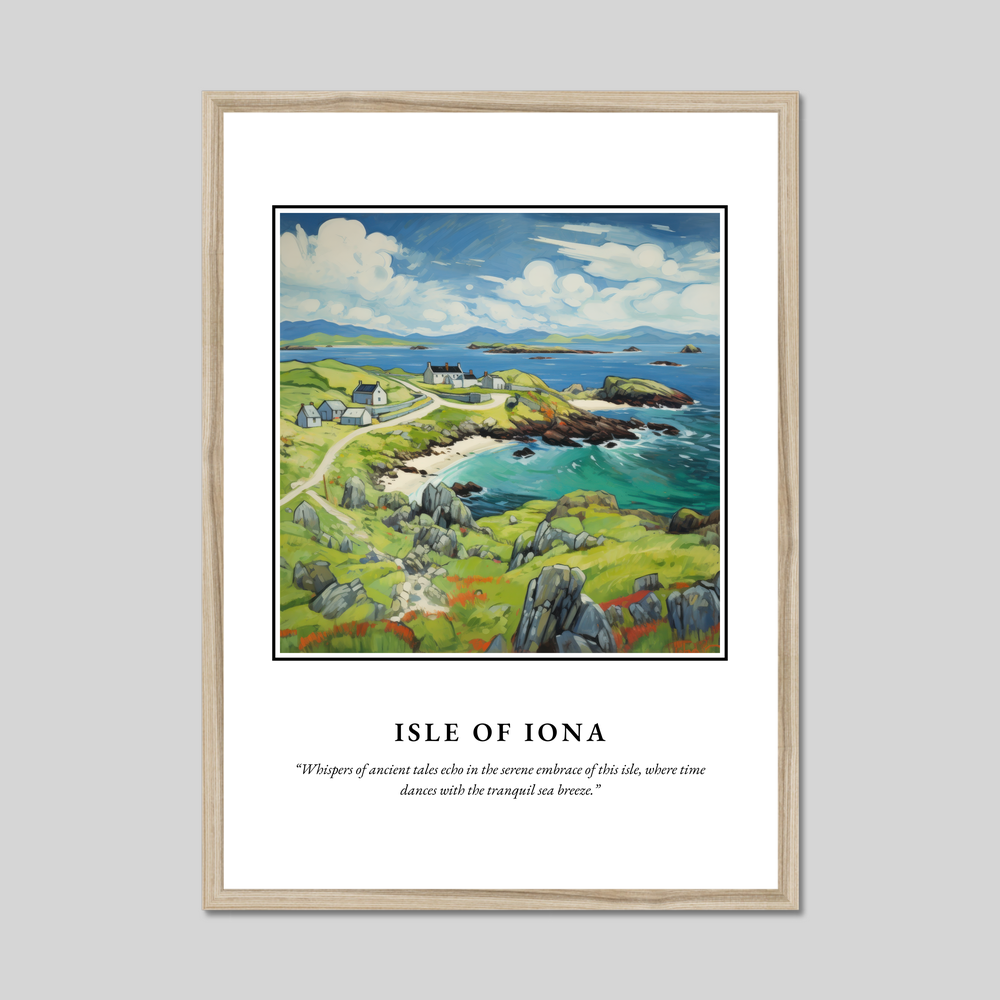 Poster in a natural frame