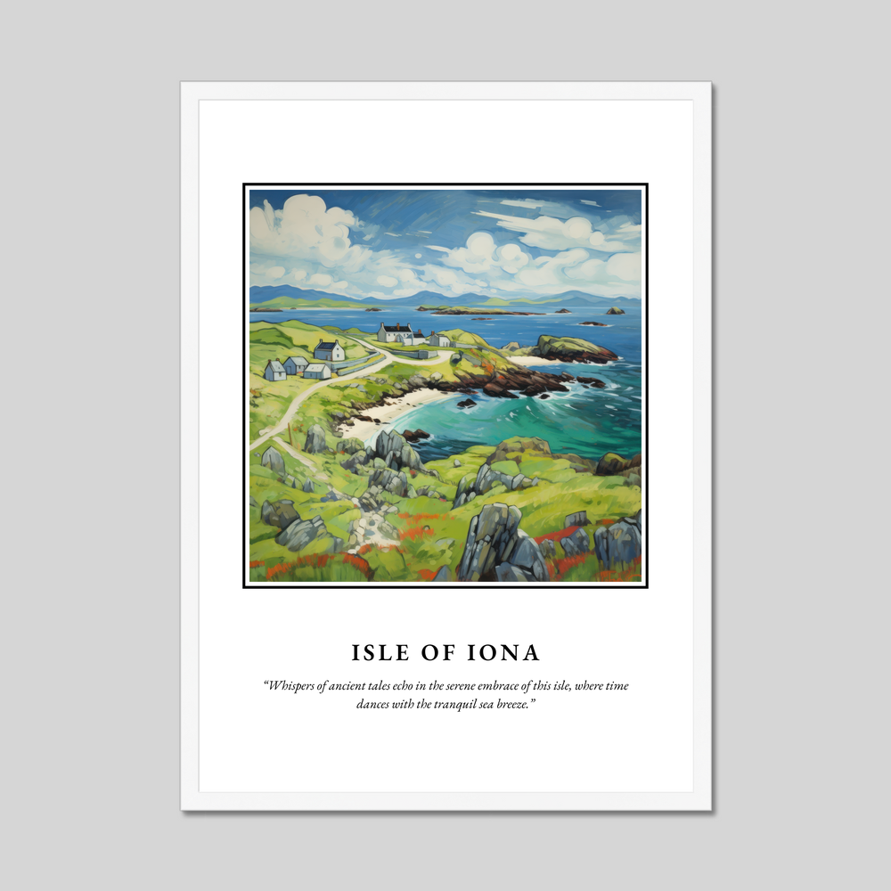 Poster in a white frame