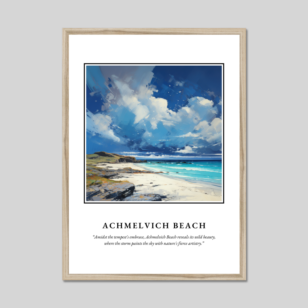 Poster in a natural frame