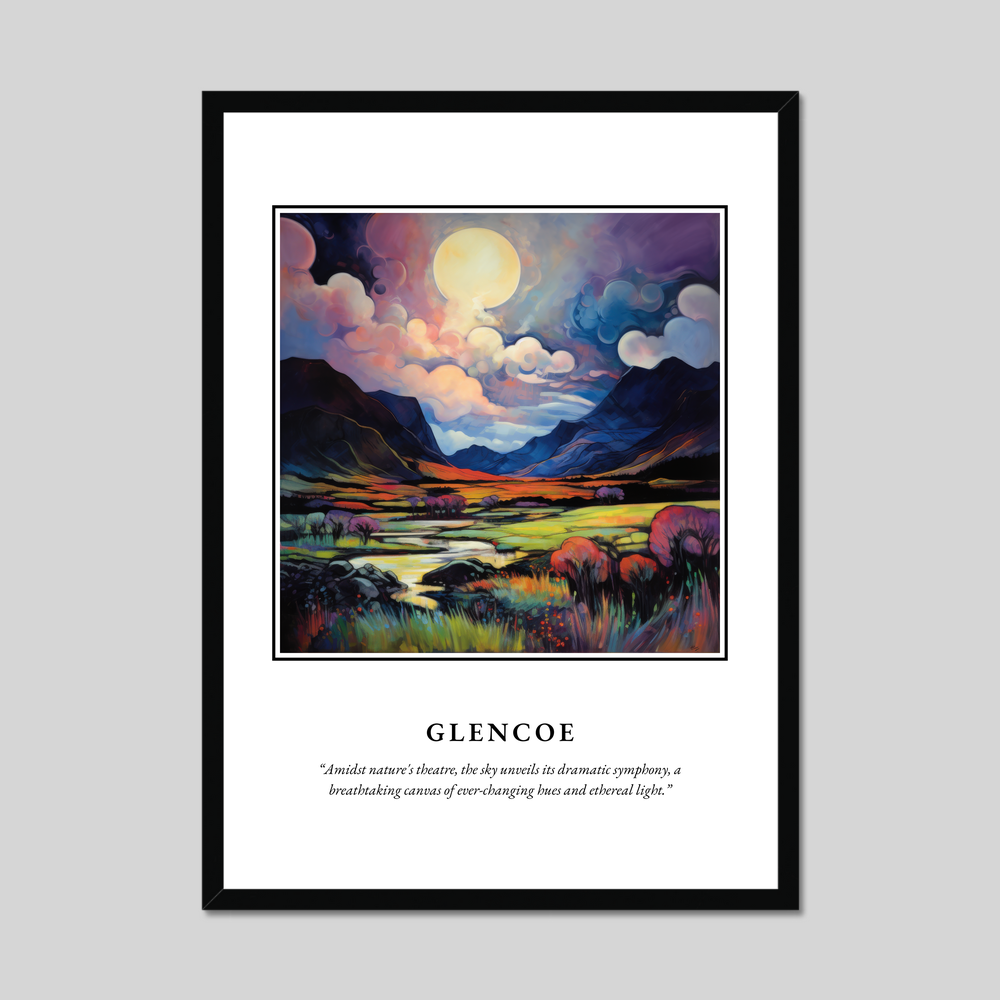 Poster in a black frame