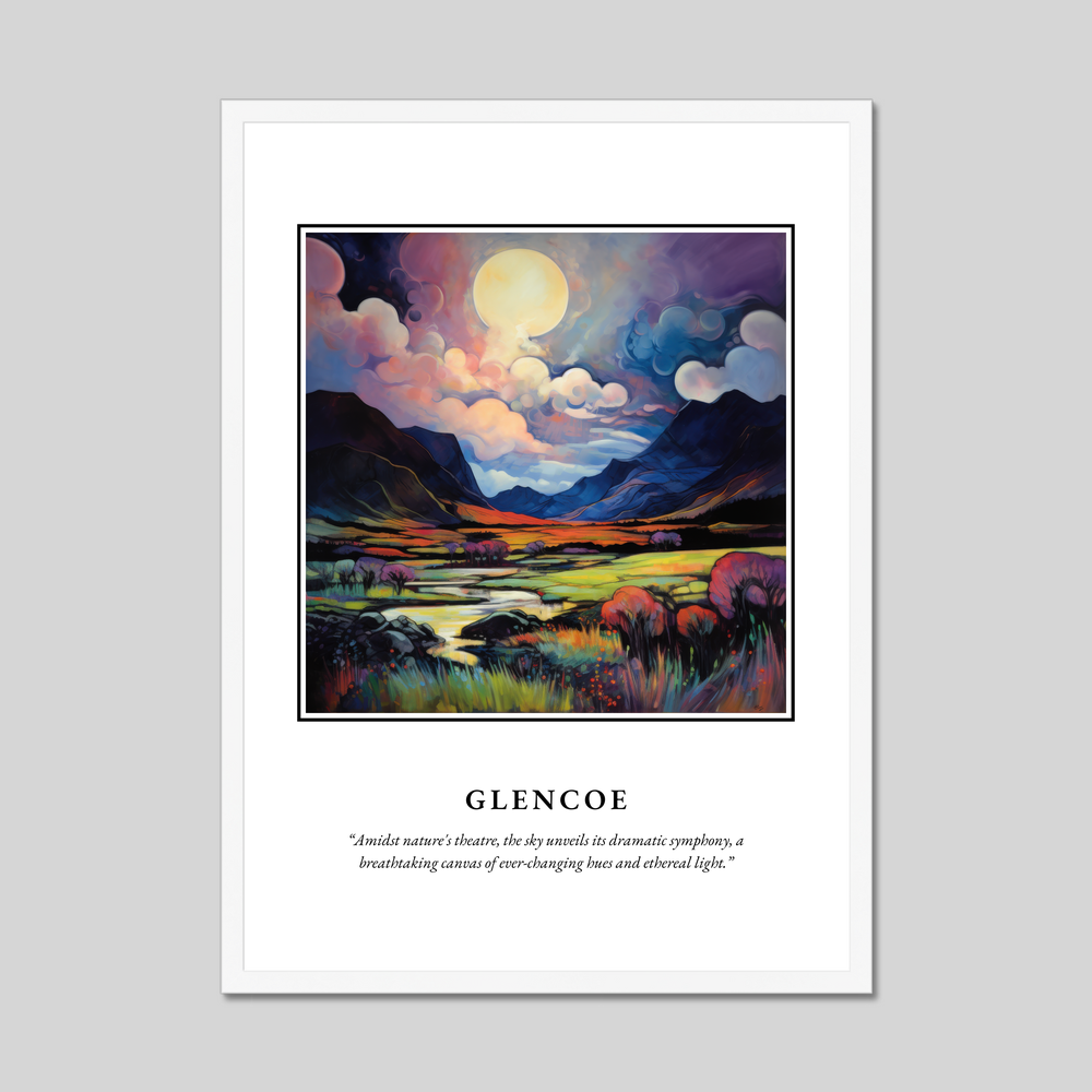 Poster in a white frame