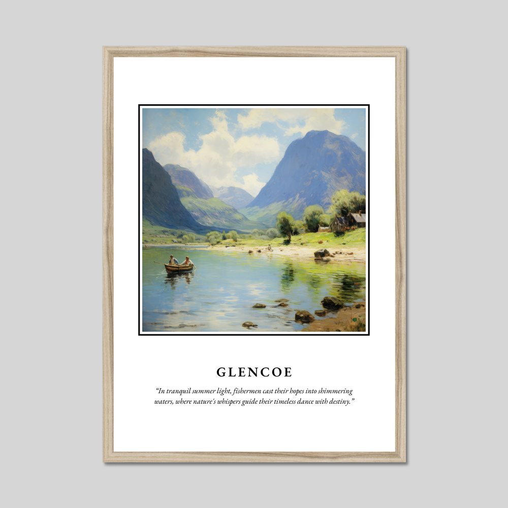 Poster in a natural frame