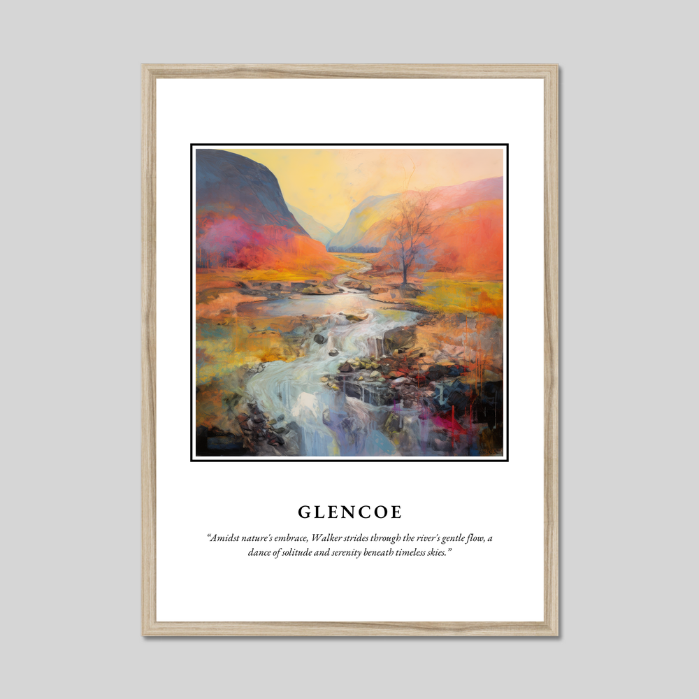 Poster in a natural frame