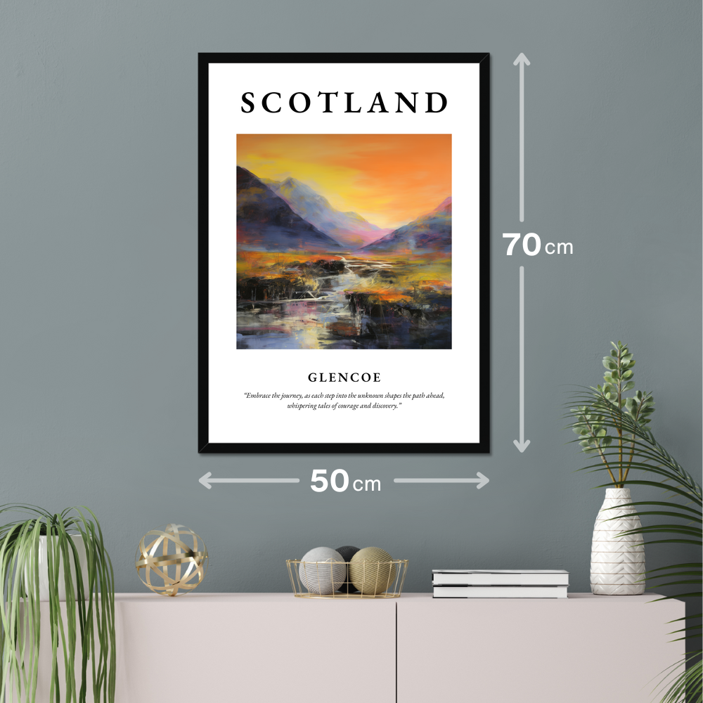 Poster of Glencoe hanging on a wall