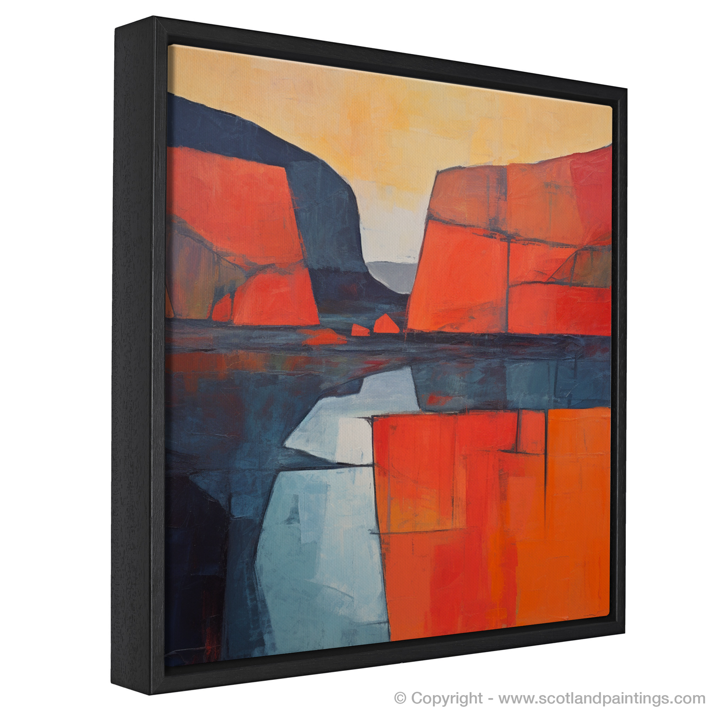 Painting and Art Print of A loch in Scotland entitled "Abstract Essence of Scotland's Loch".