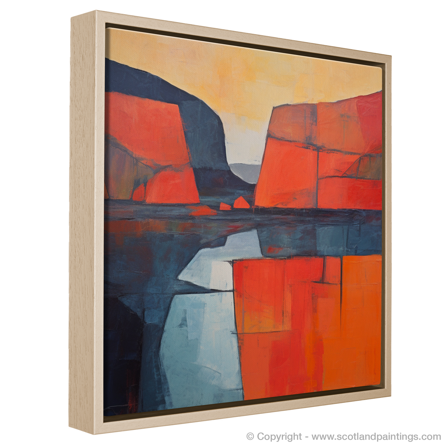 Painting and Art Print of A loch in Scotland entitled "Abstract Essence of Scotland's Loch".