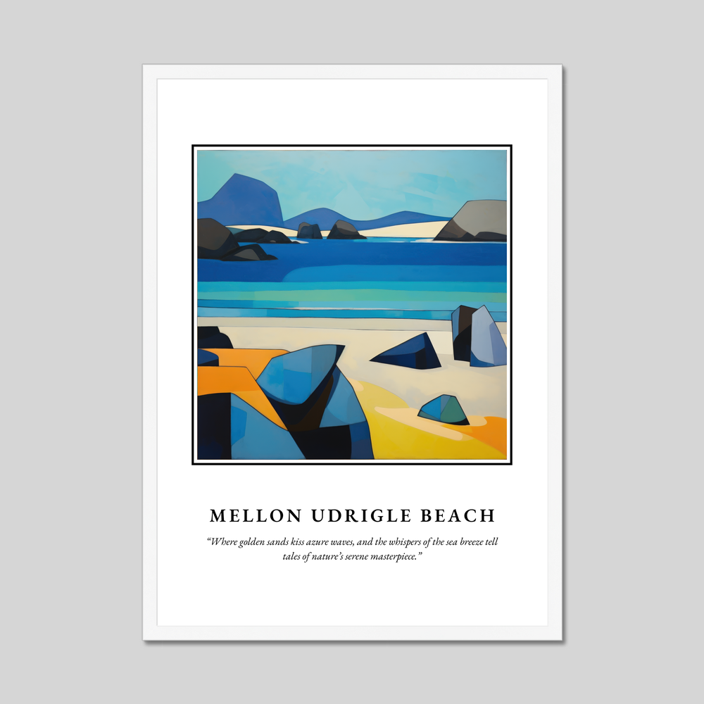 Poster in a white frame