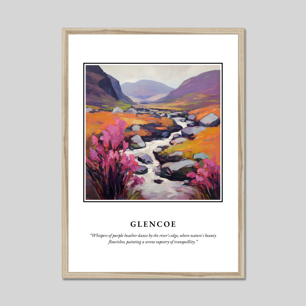 Poster in a natural frame