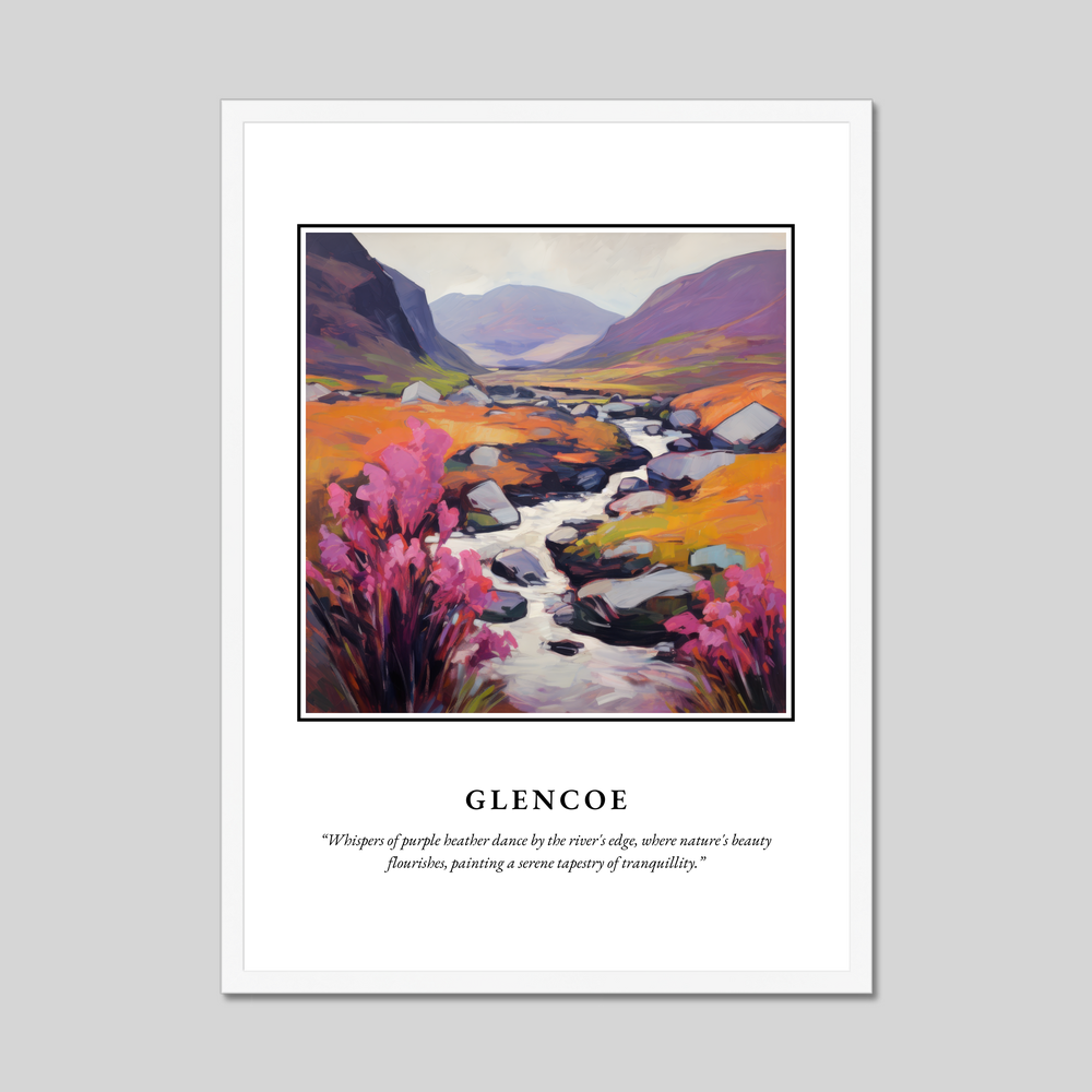 Poster in a white frame