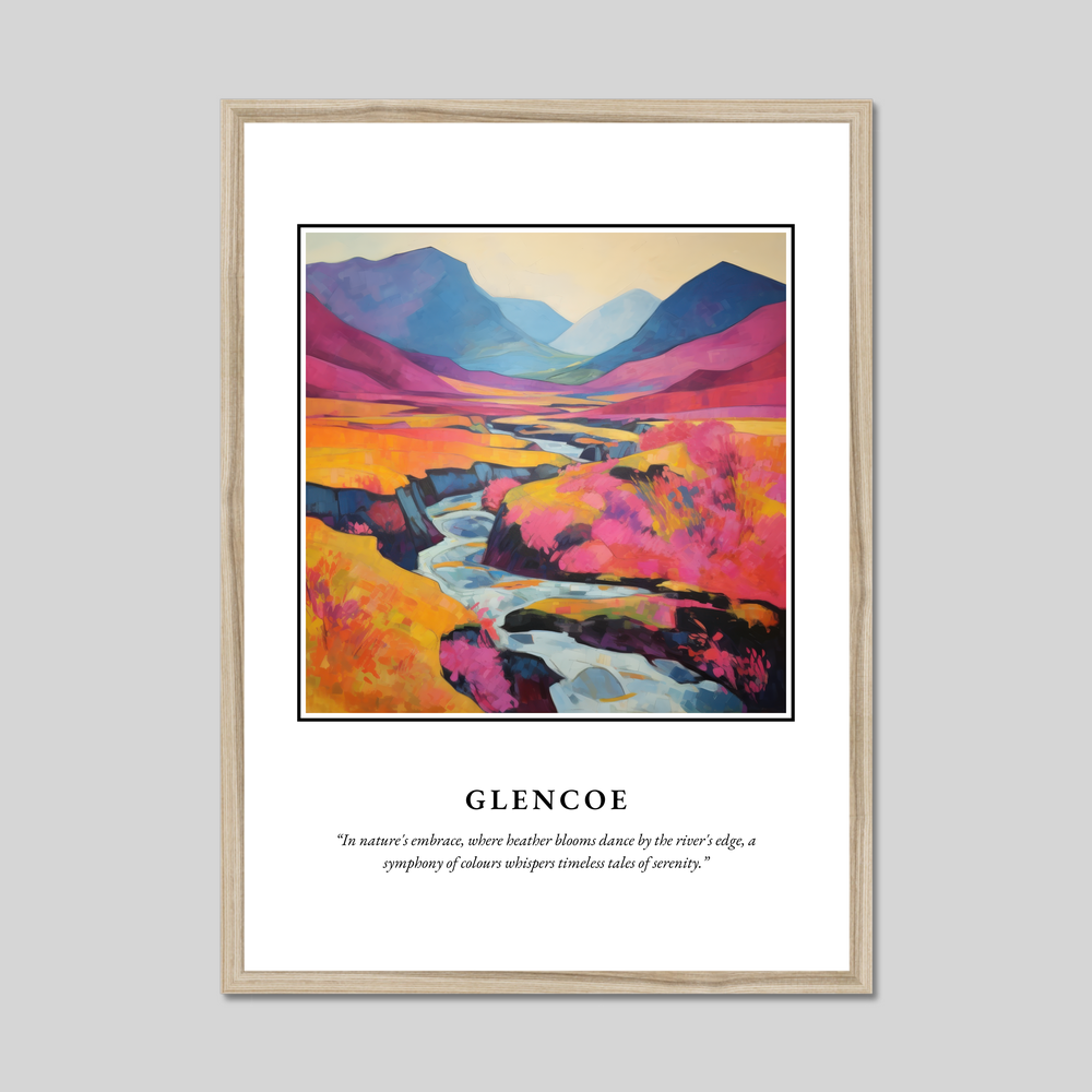 Poster in a natural frame