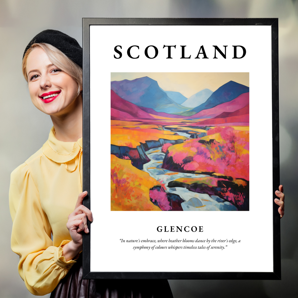 Person holding a poster of Glencoe