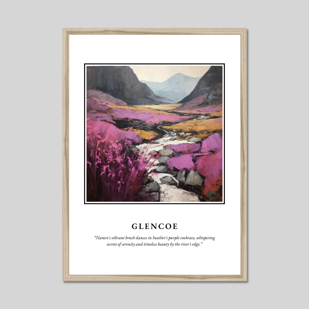 Poster in a natural frame