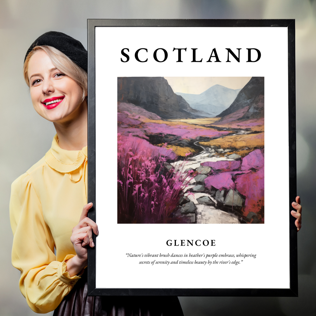 Person holding a poster of Glencoe