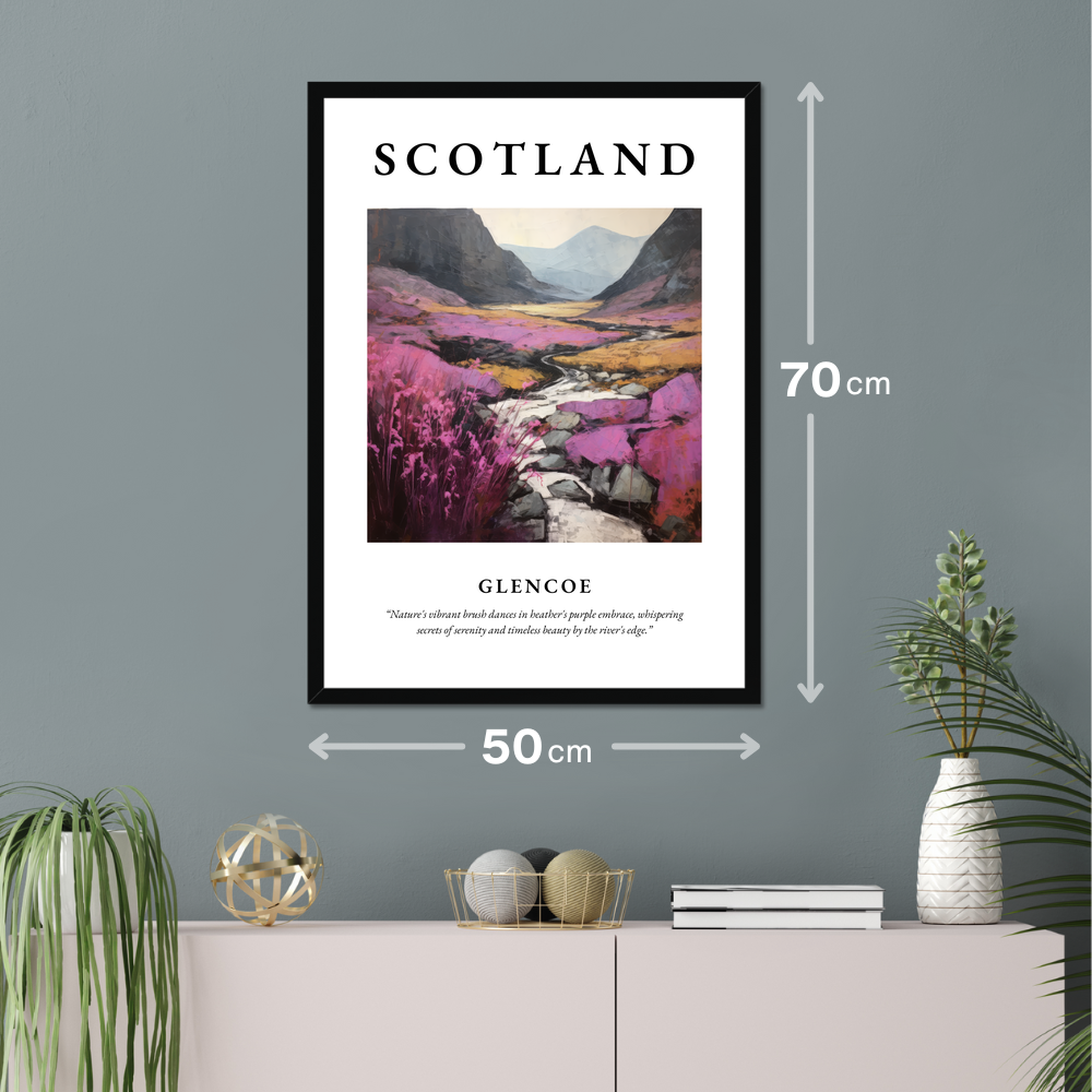 Poster of Glencoe hanging on a wall