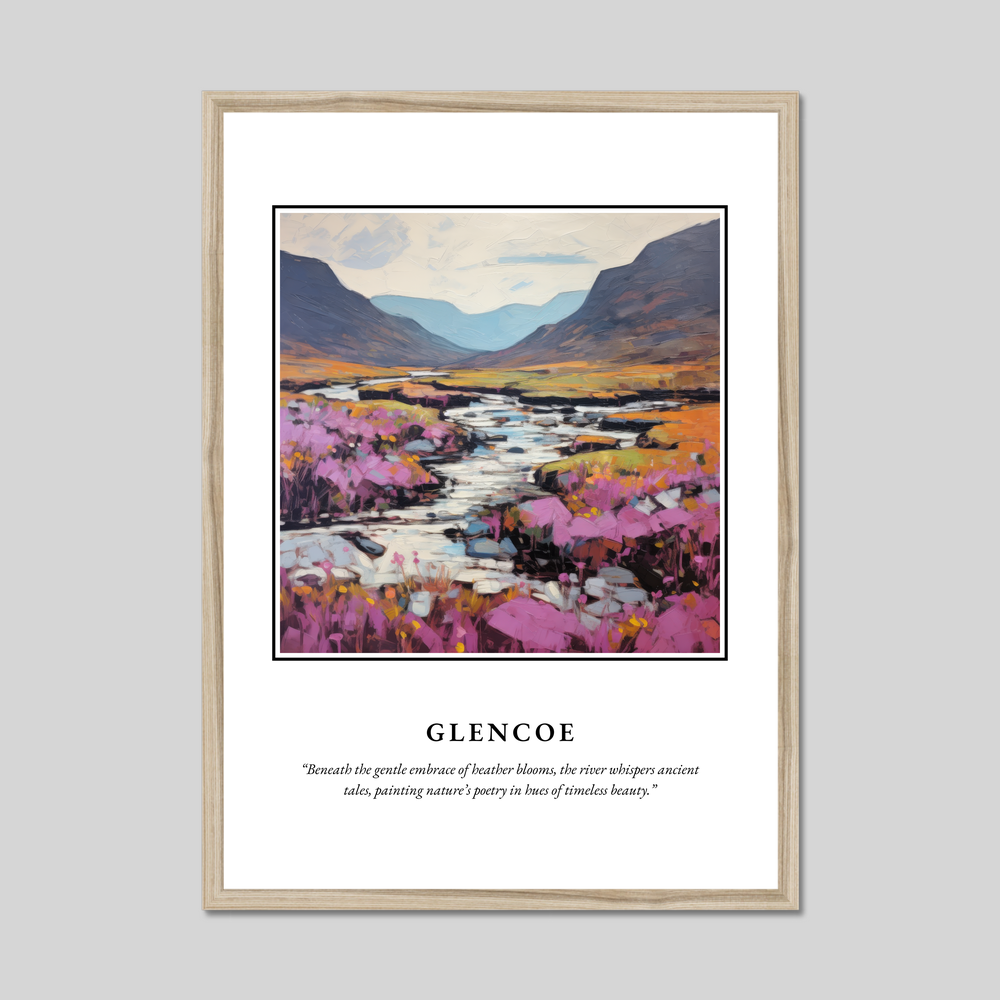 Poster in a natural frame