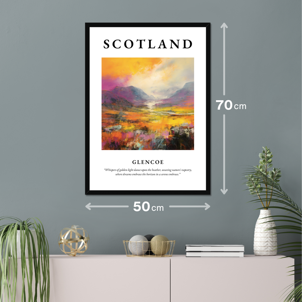 Poster of Glencoe hanging on a wall