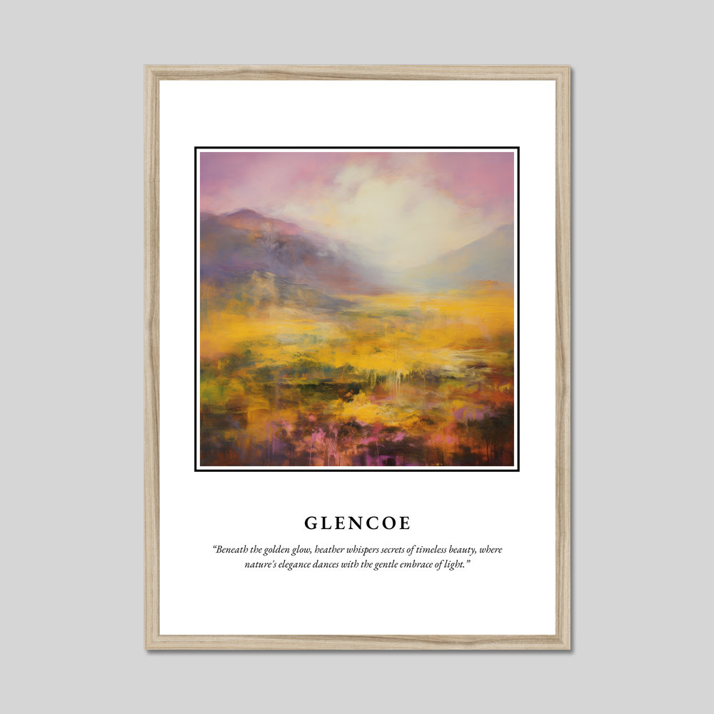 Poster in a natural frame