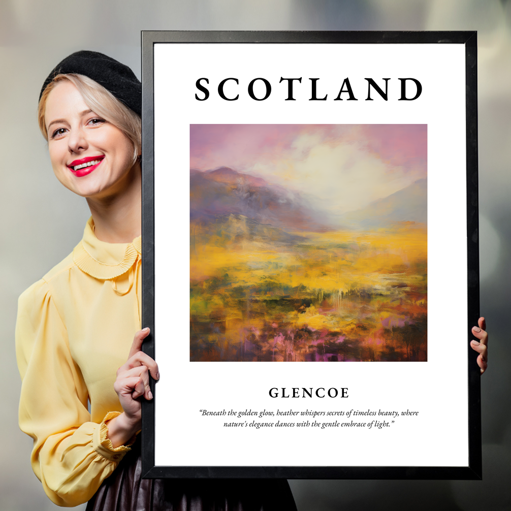Person holding a poster of Glencoe