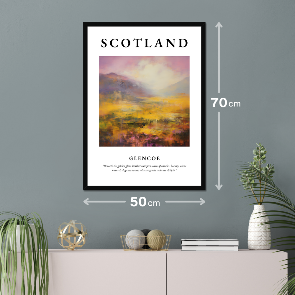 Poster of Glencoe hanging on a wall