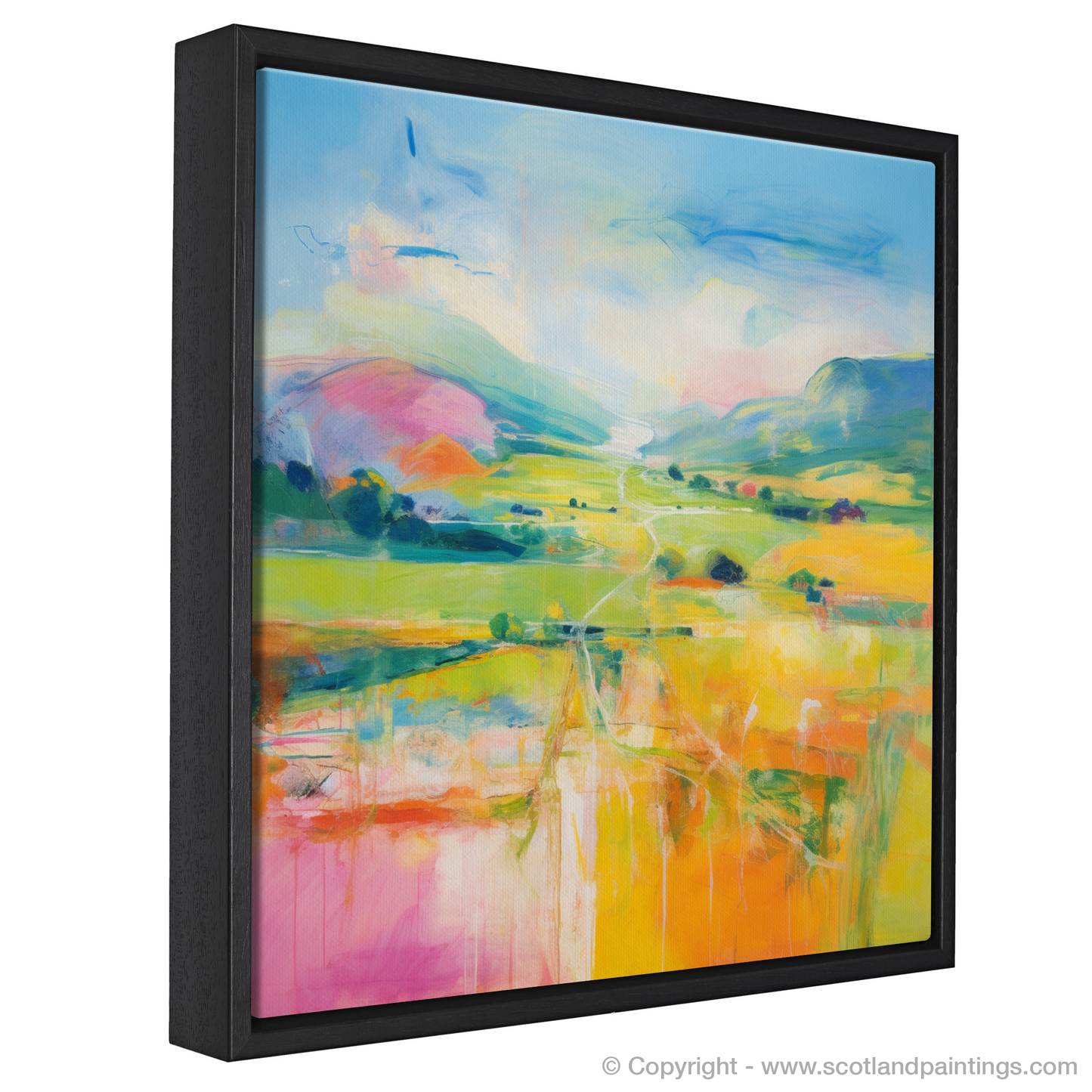 Painting and Art Print of Glendevon, Perth and Kinross in summer. Summer Symphony in Glendevon.