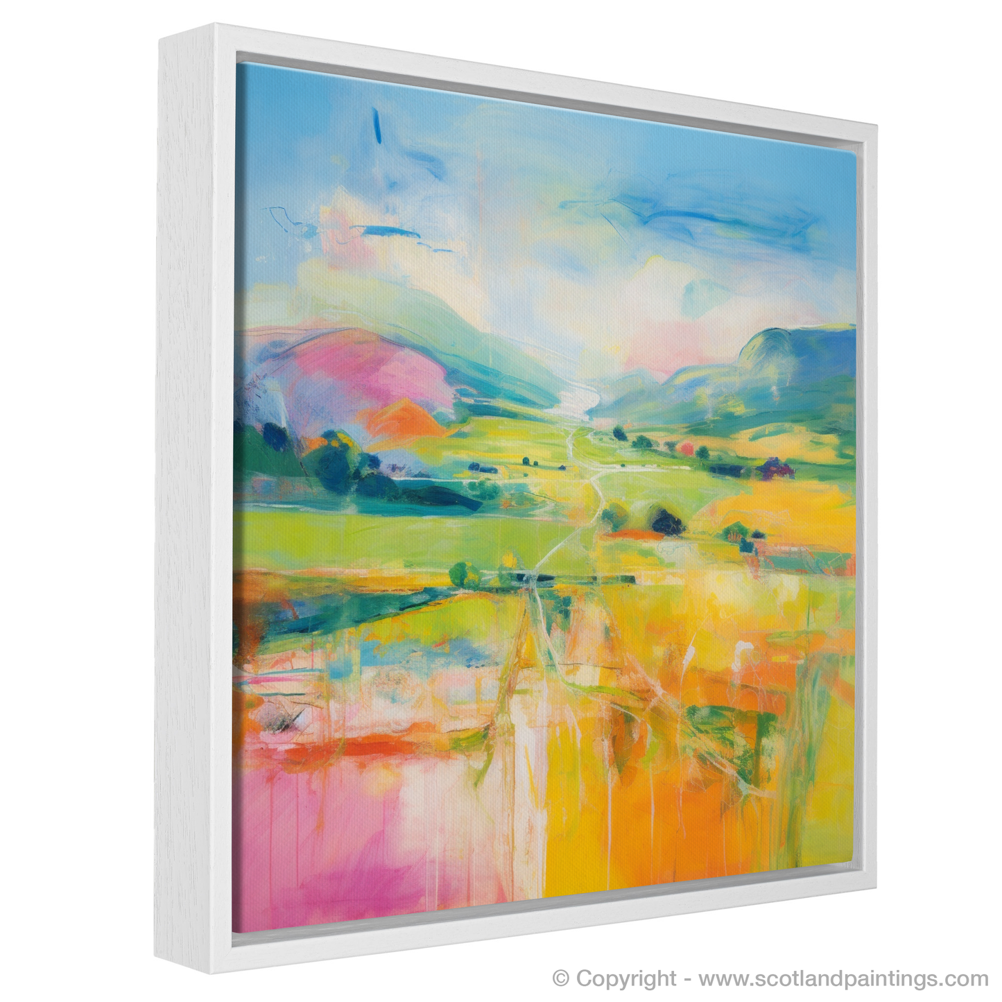 Painting and Art Print of Glendevon, Perth and Kinross in summer. Summer Symphony in Glendevon.