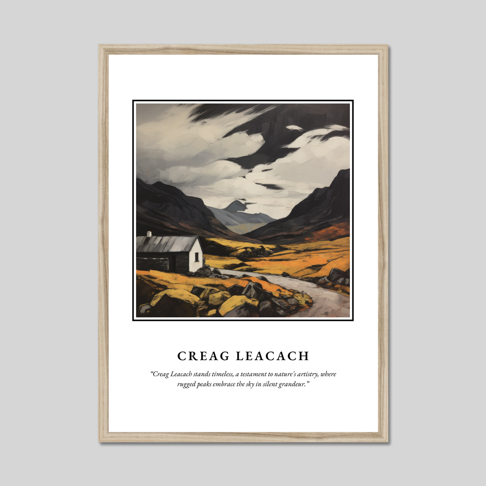 Poster in a natural frame