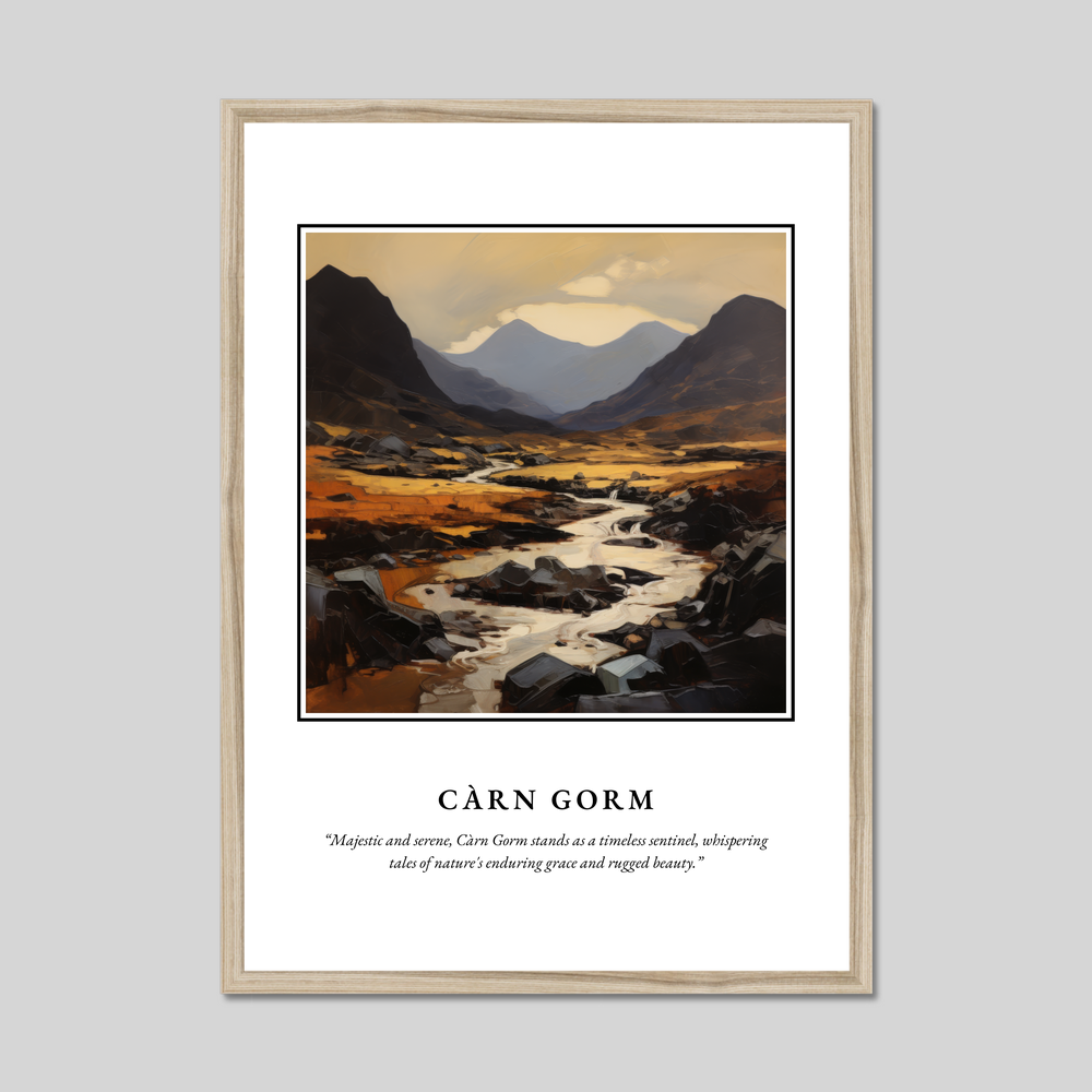 Poster in a natural frame