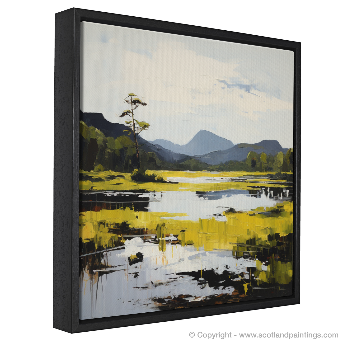 Painting and Art Print of Loch Ard, Stirling in summer entitled "Summer Splendour at Loch Ard Stirling".