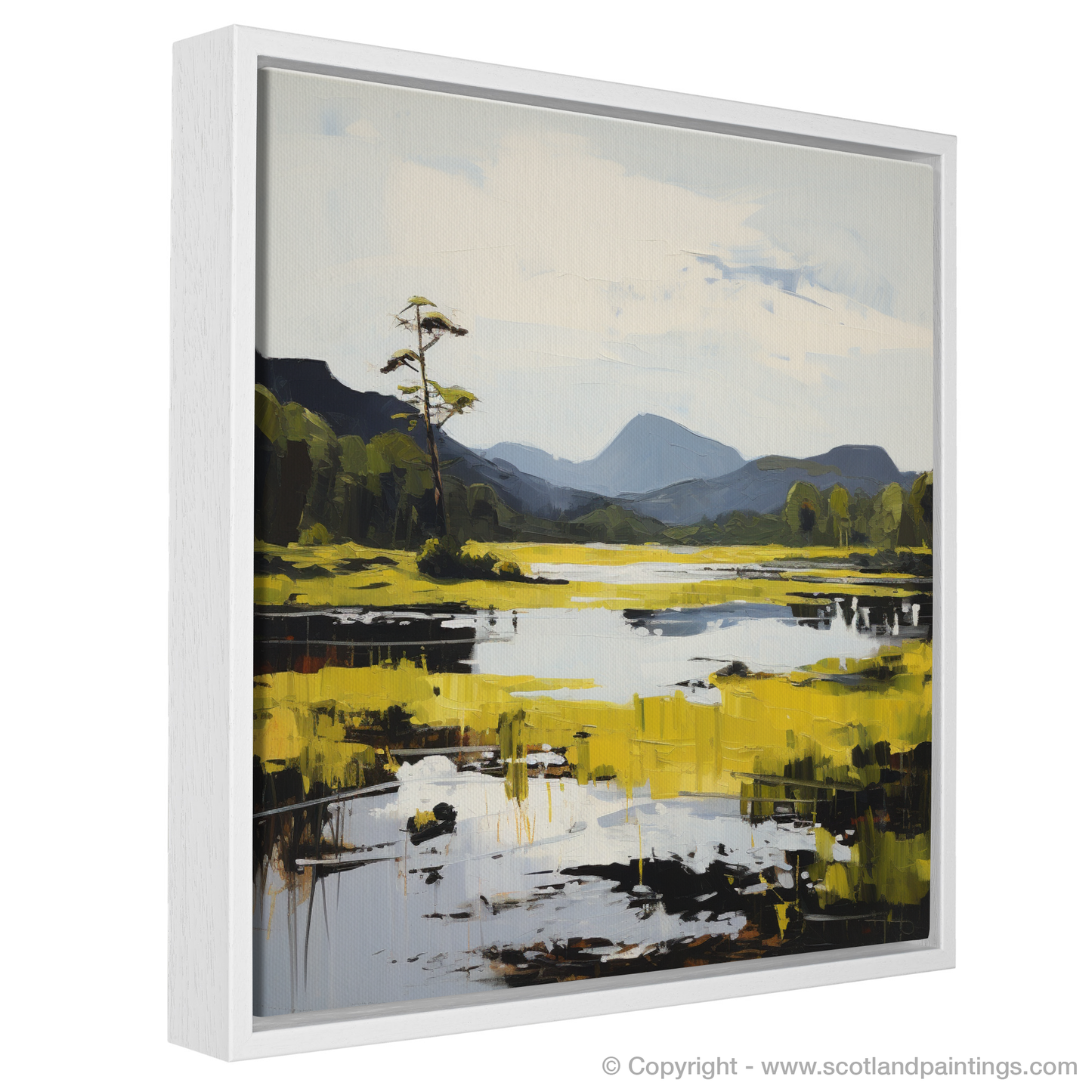 Painting and Art Print of Loch Ard, Stirling in summer entitled "Summer Splendour at Loch Ard Stirling".