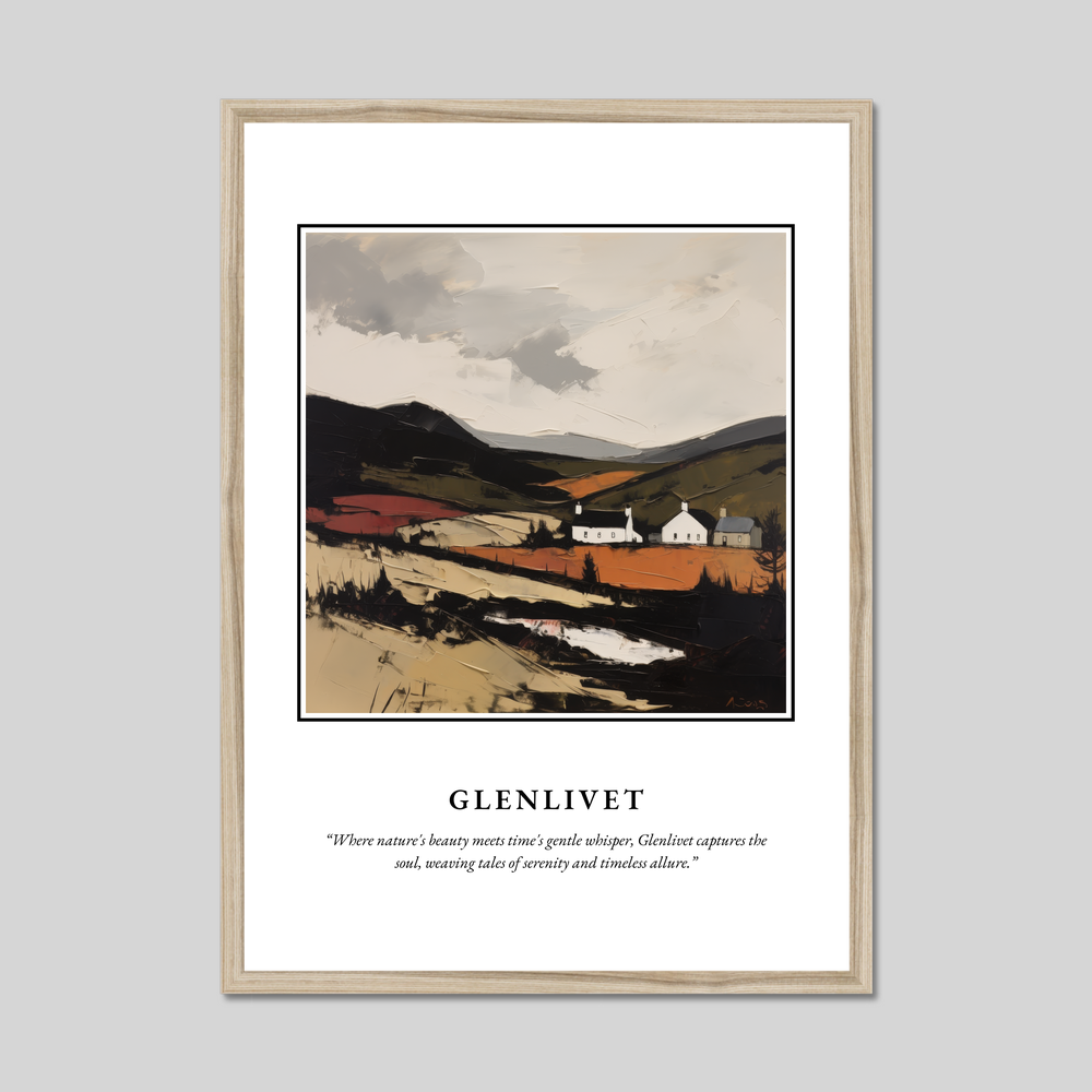 Poster in a natural frame