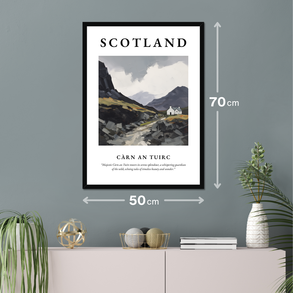 Poster of Càrn an Tuirc hanging on a wall