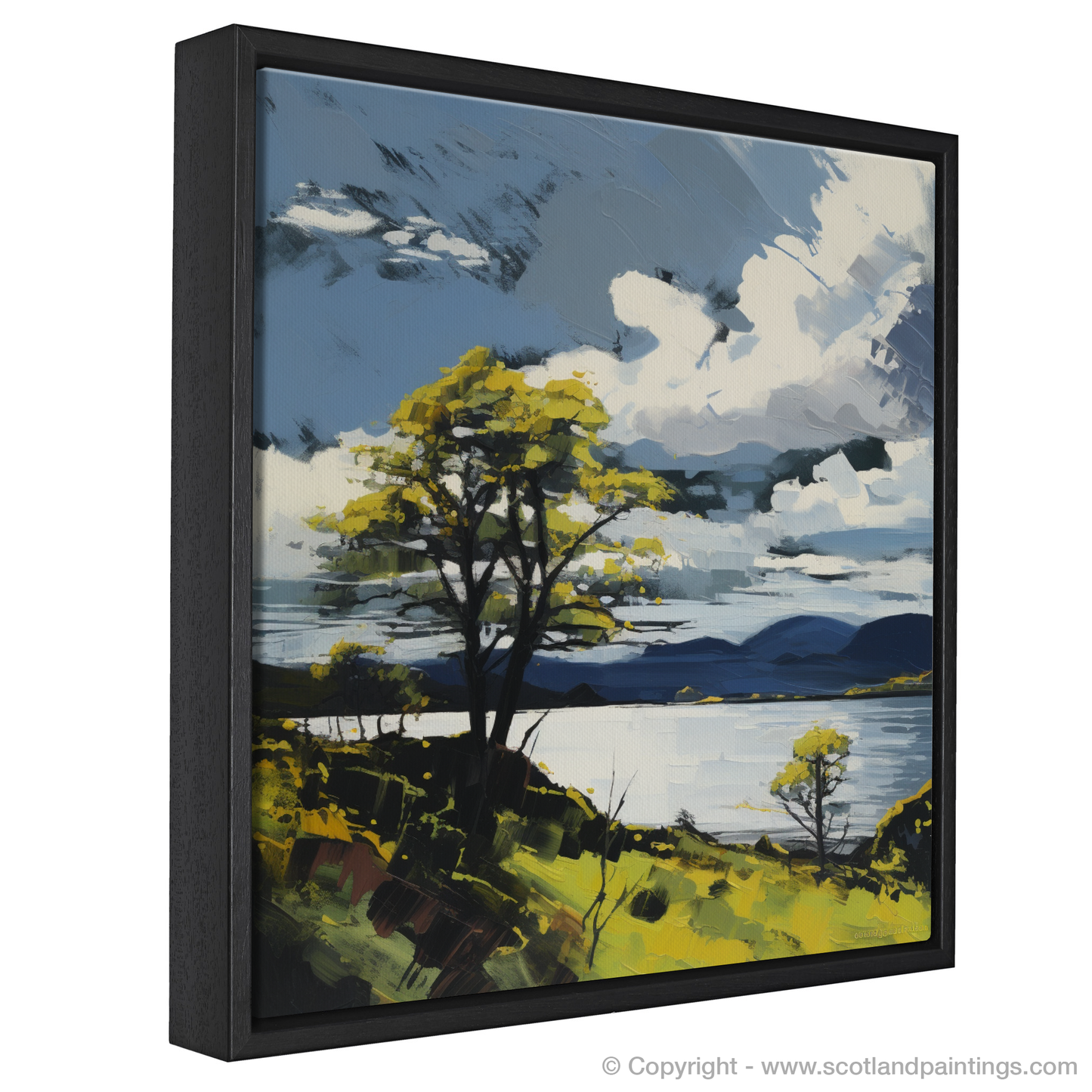 Painting and Art Print of Loch Lomond in summer entitled "Summer Radiance at Loch Lomond".