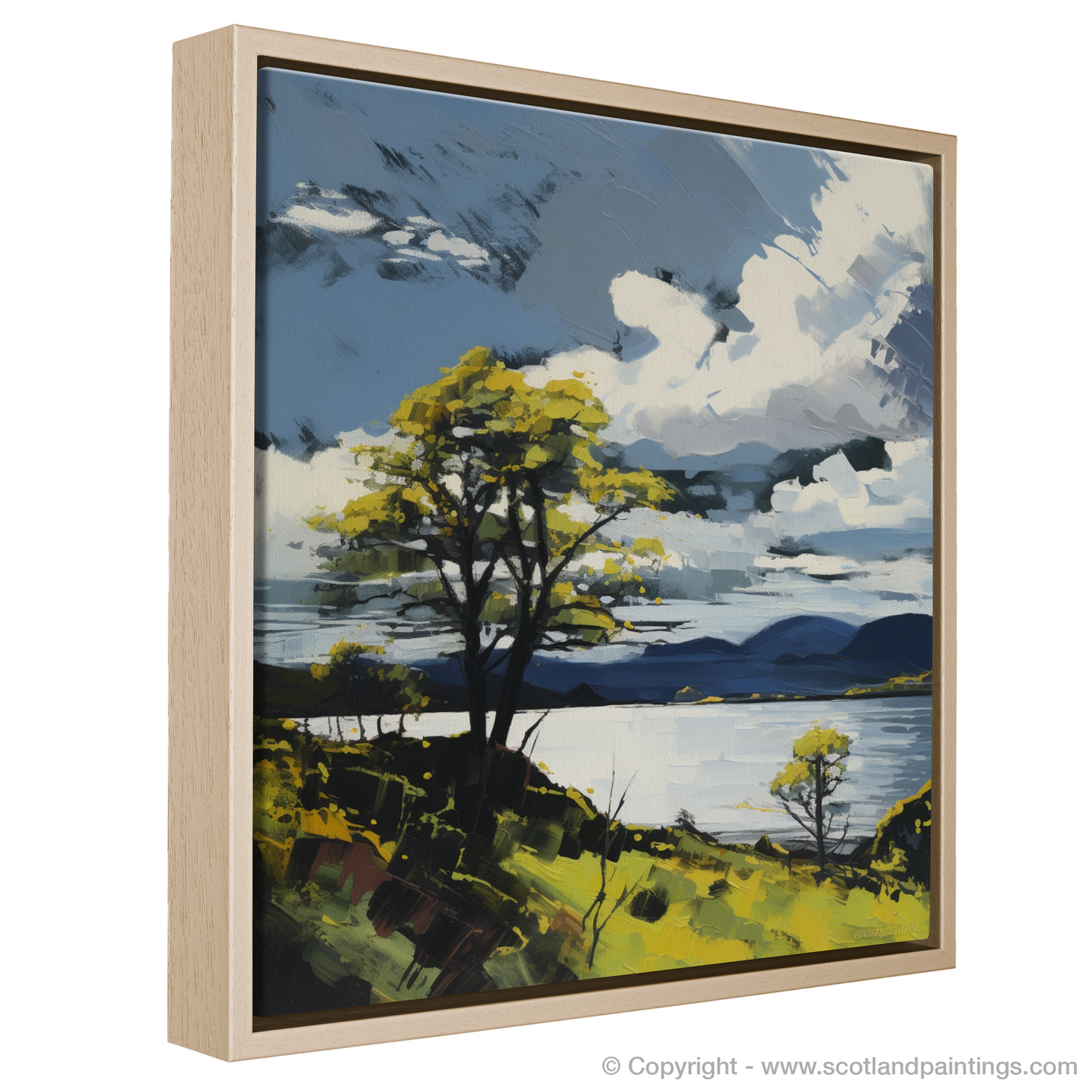 Painting and Art Print of Loch Lomond in summer entitled "Summer Radiance at Loch Lomond".